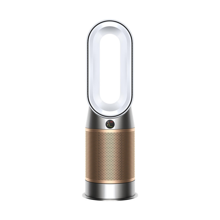 White and Gold Electric Air Purifier with Remote Control