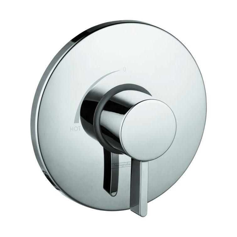 Brushed Nickel Wall-Mounted Lever Shower Trim