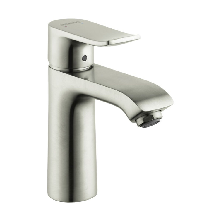 Brushed Nickel Modern Single Hole Bathroom Faucet