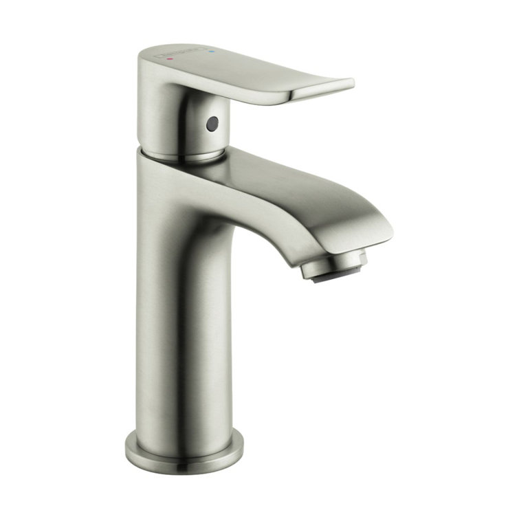 Brushed Nickel Modern Single Hole Bathroom Faucet