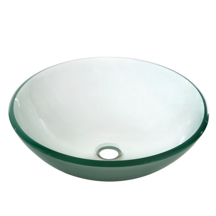 Elegant Frosted Glass Round Vessel Bathroom Sink