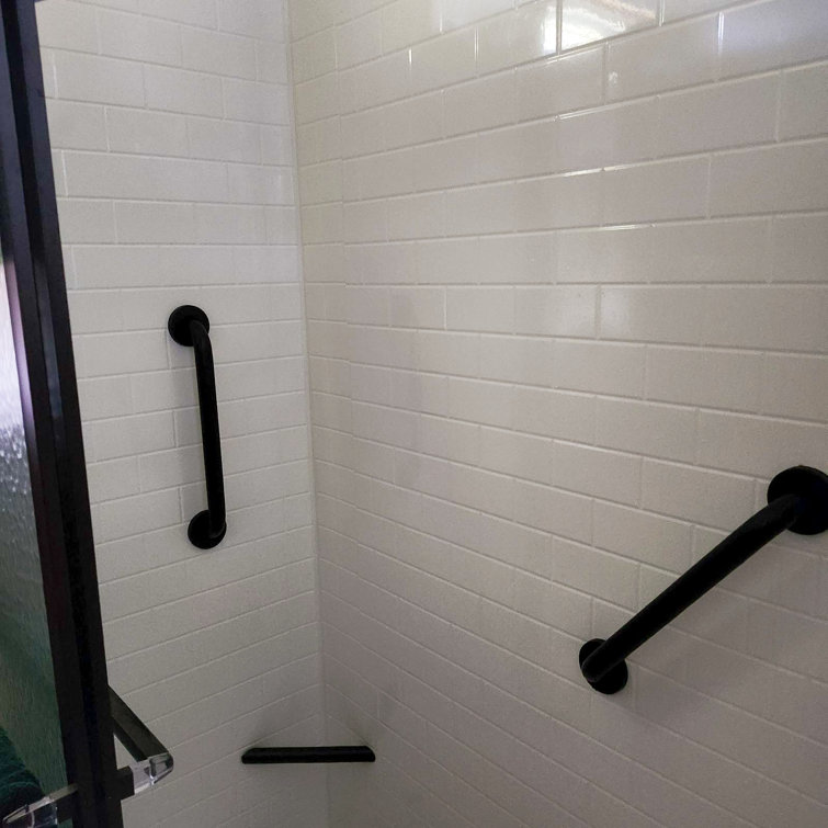 Gloss White PVC Subway Tile Tub and Shower Wall Panels