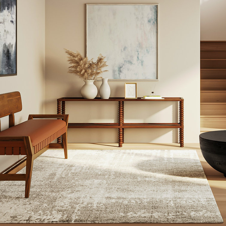 Mid-Century Teak and Genuine Leather 3-Seater Bench