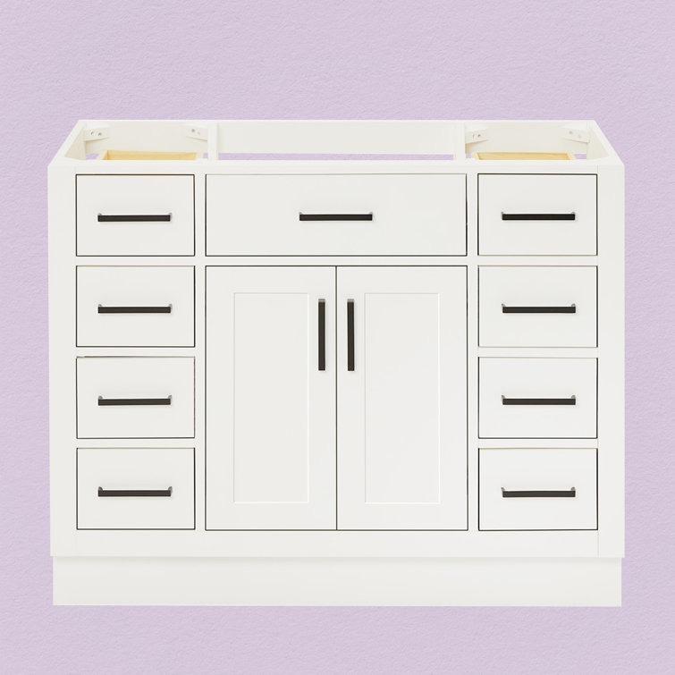 42'' White Wood Freestanding Single Bathroom Vanity Base