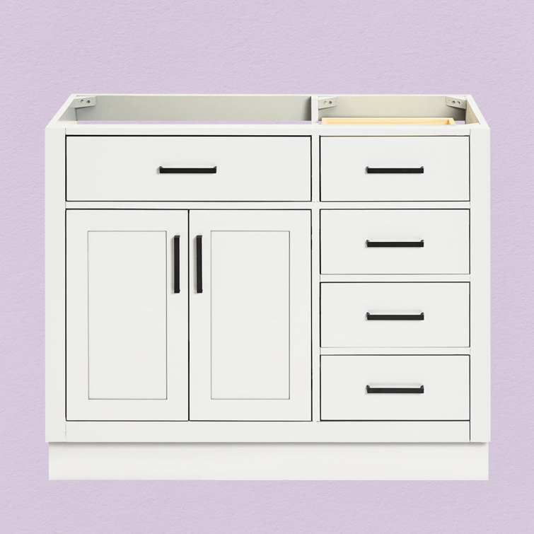 42'' White Wood Freestanding Single Bathroom Vanity Base