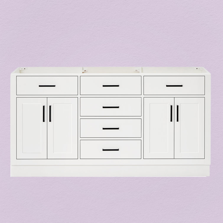 Hepburn 66'' White Double Freestanding Bathroom Vanity Base