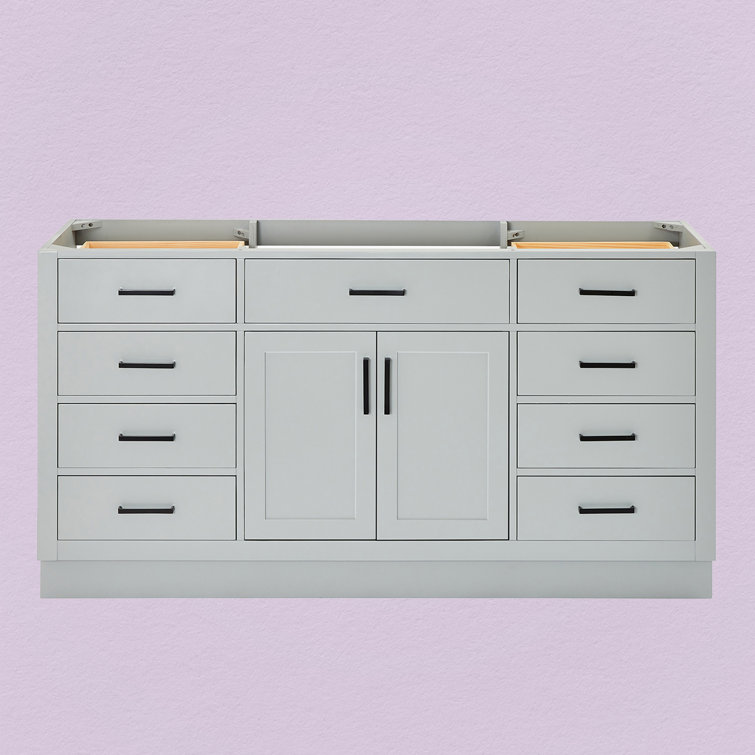Hepburn 66" Gray Pine Single Freestanding Vanity Base