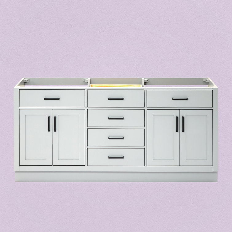 Hepburn 72" Light Brown Oak Double Freestanding Vanity Base