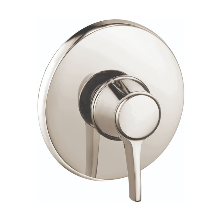 Polished Nickel Modern Wall-Mounted Shower Trim