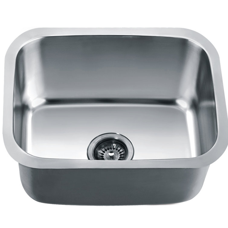 21'' L x 17'' W Undermount Single Bowl Stainless Steel Sink
