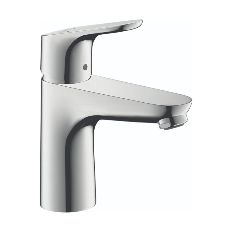 Chrome Modern Single Hole Bathroom Faucet with Drain Assembly