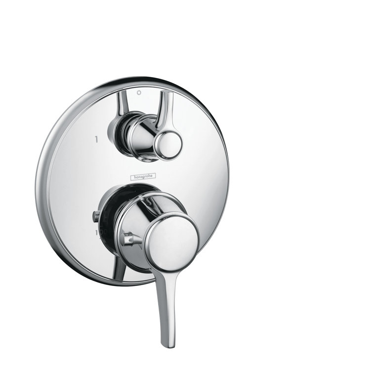 Ecostat Polished Nickel Thermostatic Shower Trim with Lever Handle