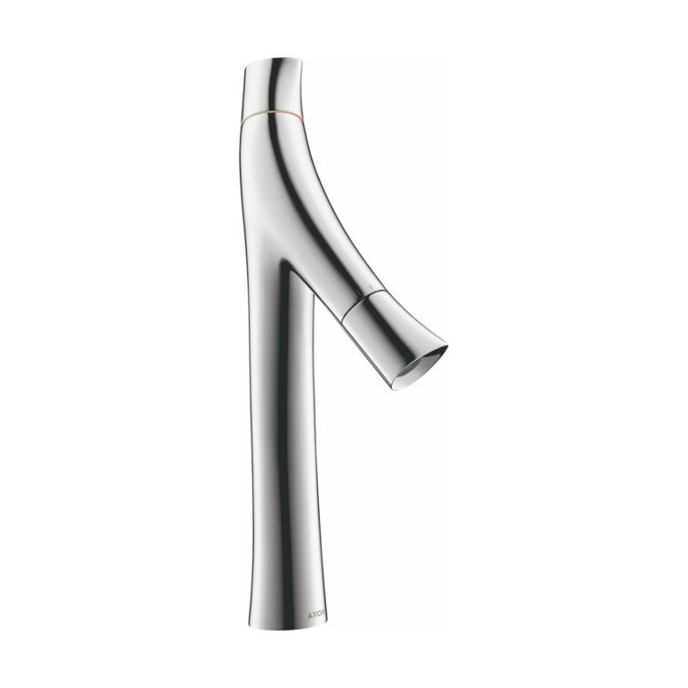 Sleek Modern Chrome High-Rise Vessel Faucet with Eco-Friendly Design