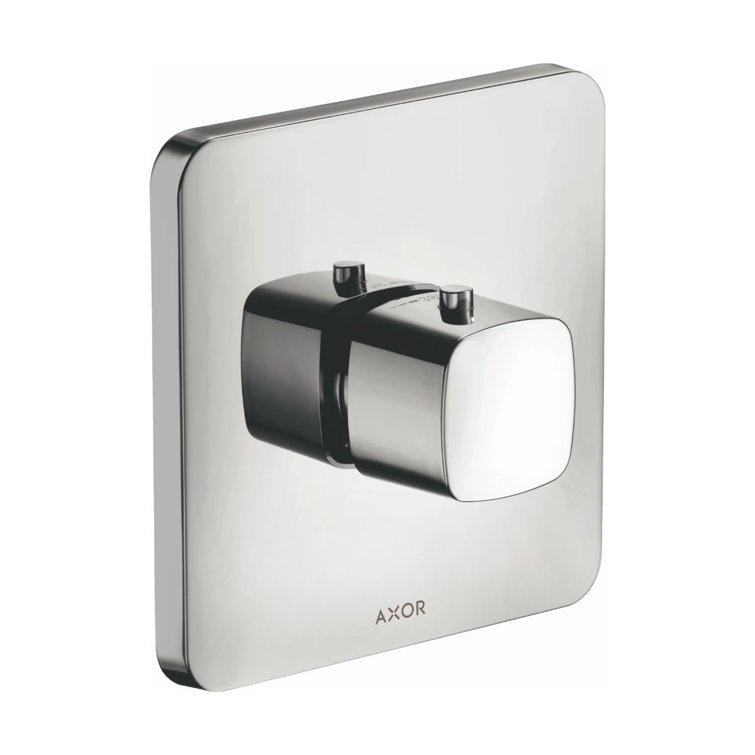 Chrome Wall-Mounted Thermostatic Shower Trim Knob