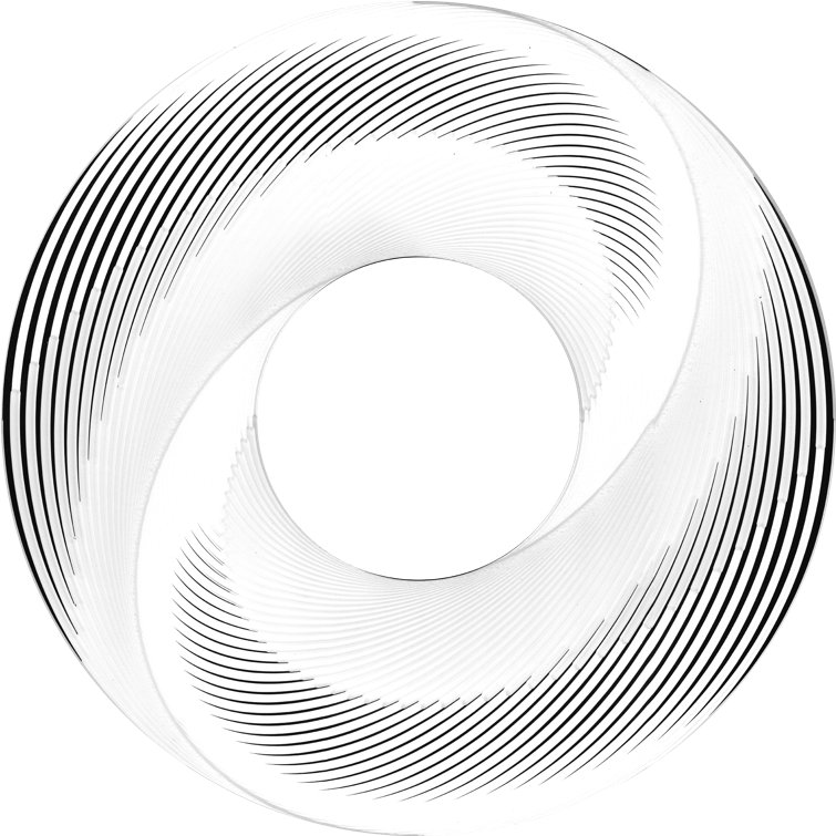 Hypnotic Turns Black and White Giclee Wall Art