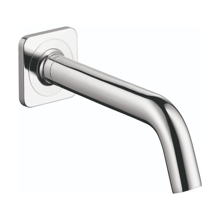 Modern Brushed Nickel Wall Mounted Tub Spout