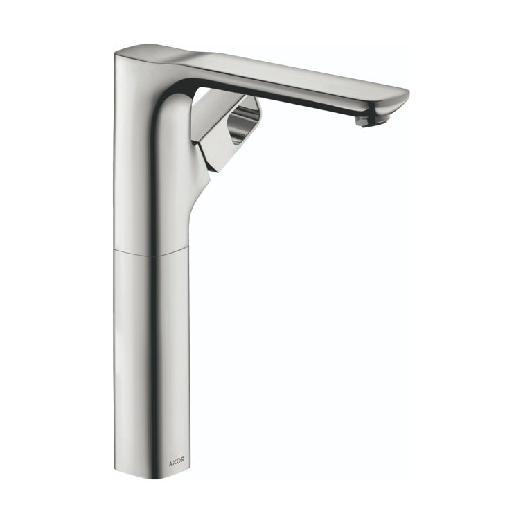 Modern 11'' Chrome Brass Single-Hole Vessel Bathroom Faucet