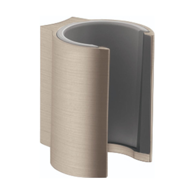 Modern Brushed Nickel and Clear Wall Mount Bracket