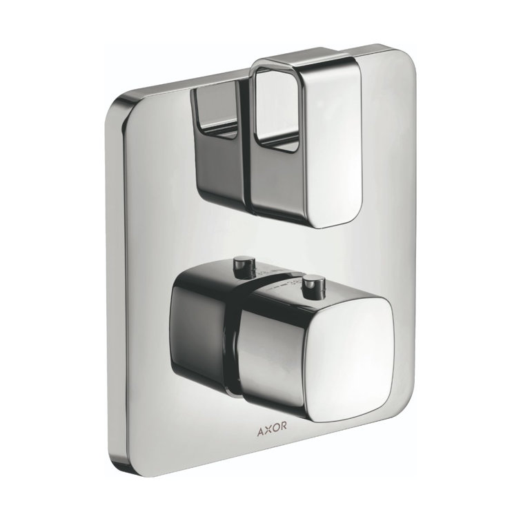 Chrome Thermostatic Shower Trim with Volume Control and Diverter