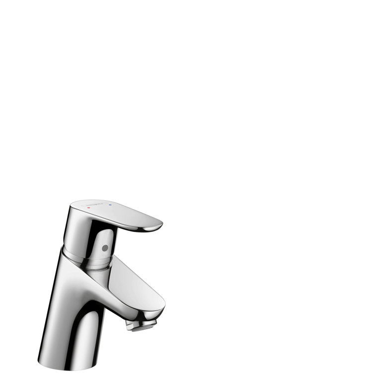 Chrome 5 1/4" Modern Single Hole Brass Bathroom Faucet