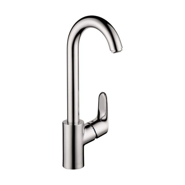 Sleek Chrome Modern Bar Faucet with Aerated Spray, 13 5/8" Height