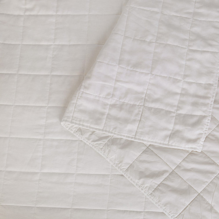 Cream Cotton King Quilt with Pillow Shams