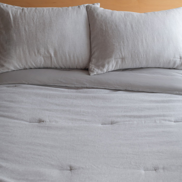 Twin Pebble Heather Cotton Down Alternative Comforter Set