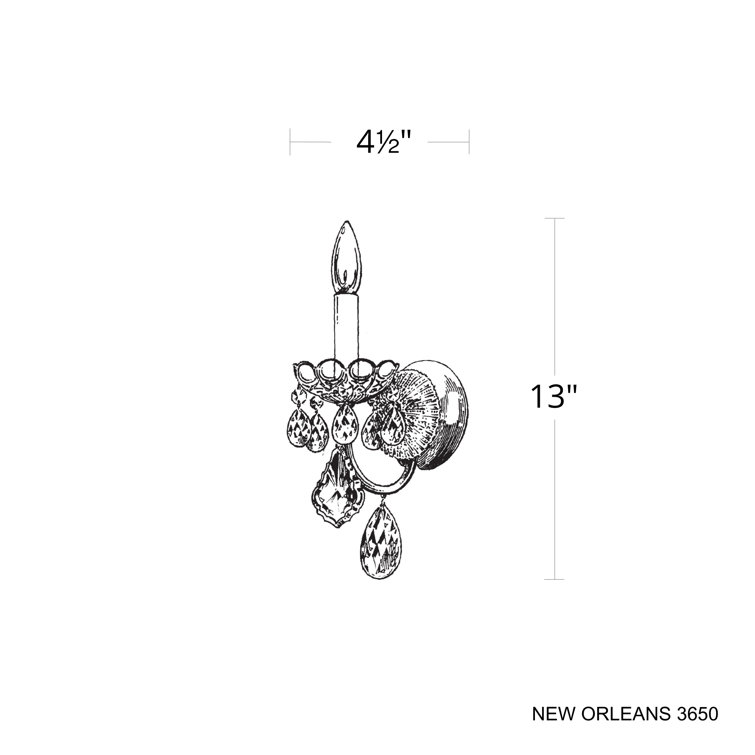 Etruscan Gold Heritage Crystal 1-Light Wall Sconce