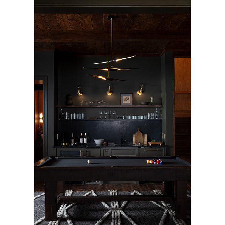 Concorde 38" Blackened Steel 6-Light Modern Industrial Chandelier