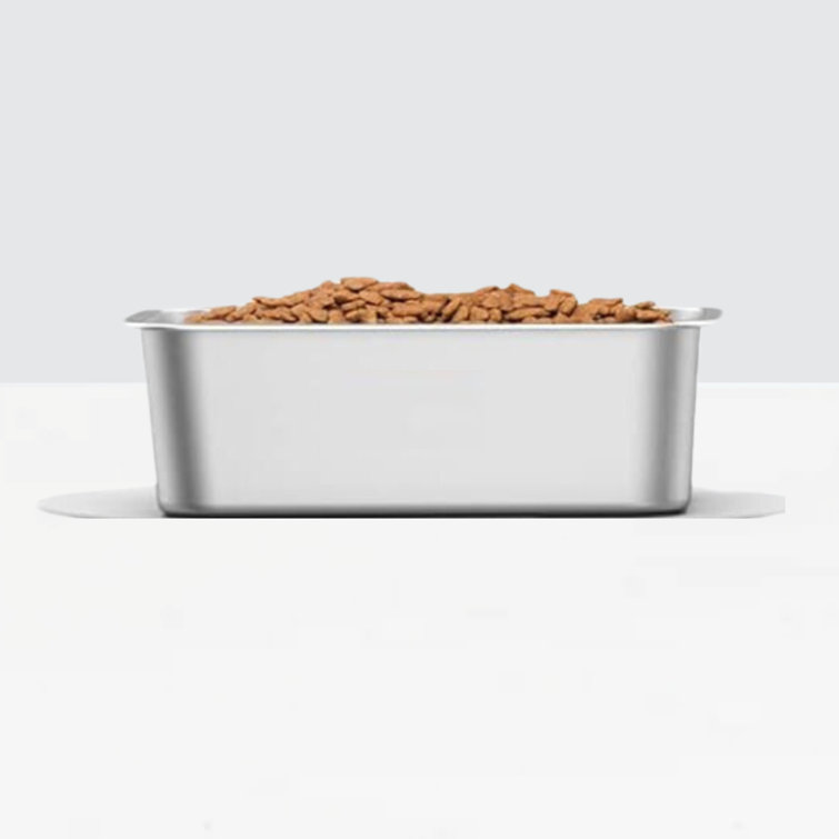 Large Clear Acrylic Elevated Trough Dog Bowl Feeder