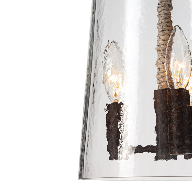 Coastal Chic Clear Water Glass 3-Light Mini Chandelier