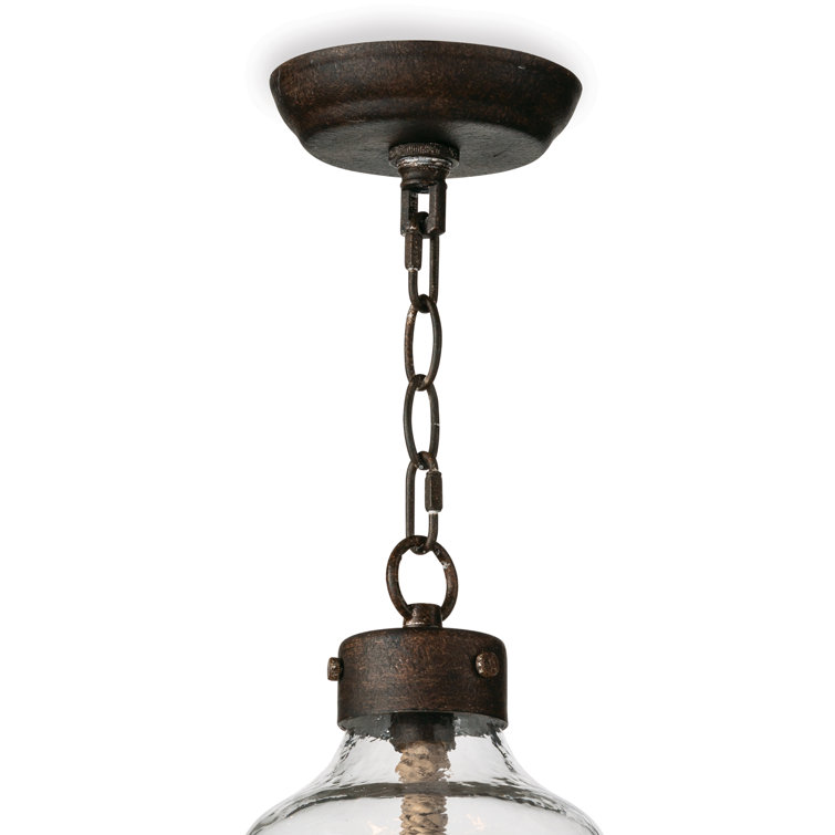 Coastal Chic Clear Water Glass 3-Light Mini Chandelier