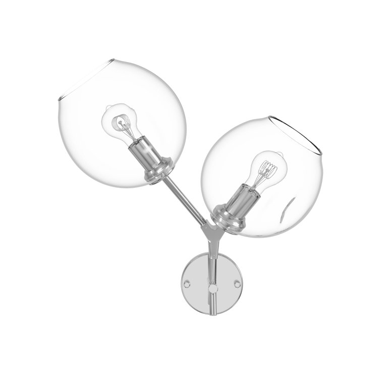 Fairfax Industrial Chic Dimmable Sconce in Matte Chrome