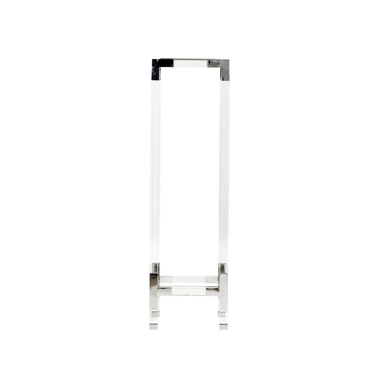 Chelsea House Large Nickel Plated Clear Acrylic Pedestal Stand