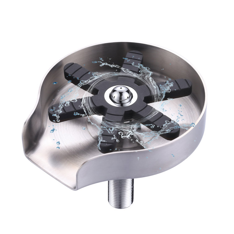 Stainless Steel Brushed Nickel Kitchen Sink Glass Rinser