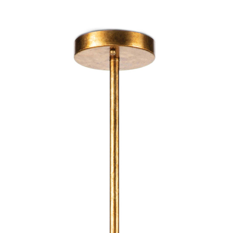 Josephine 37.25" White Feather Chandelier with Gold Leaf Finish