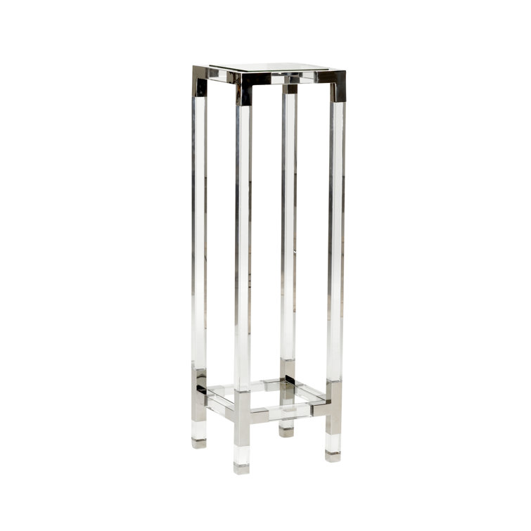 Chelsea House Large Nickel Plated Clear Acrylic Pedestal Stand