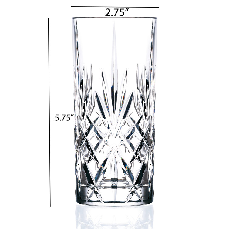 Tuscan Elegance 6-Piece Lead-Free Crystal Highball Glass Set