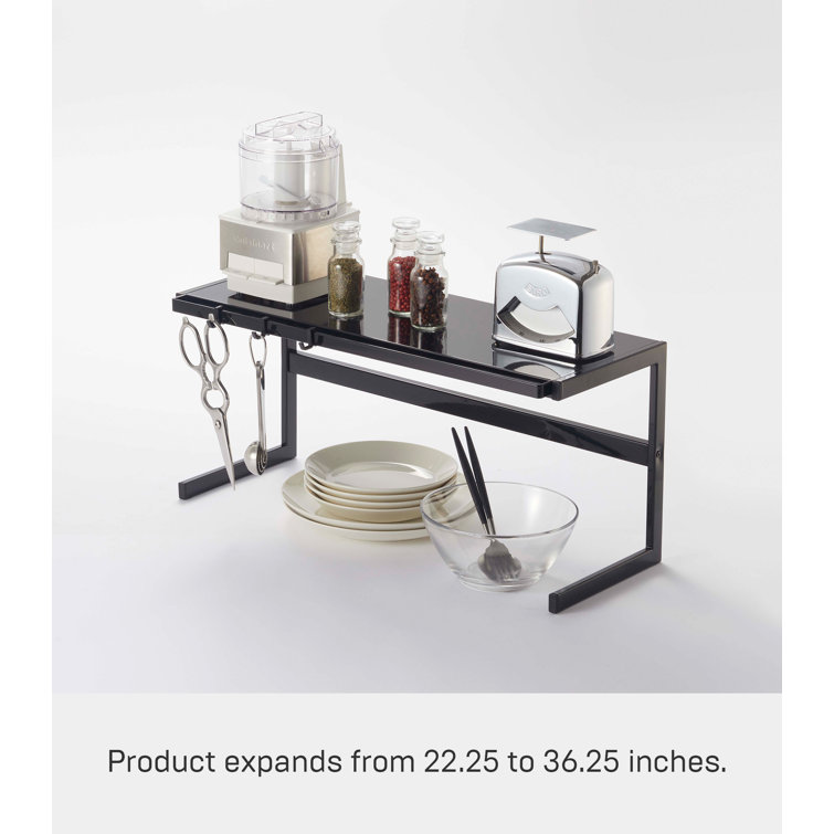 Modern Black Steel Expandable Kitchen Support Rack - Large