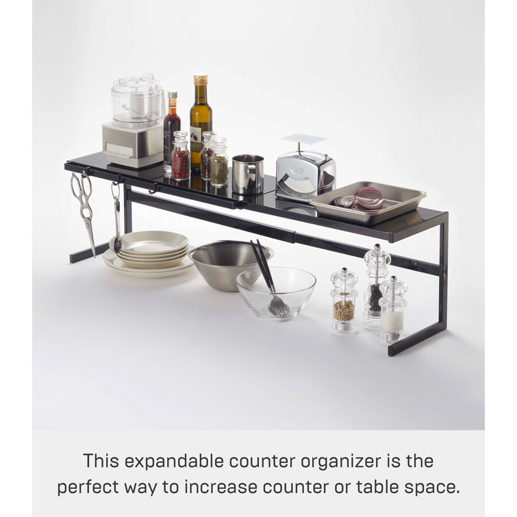 Modern Black Steel Expandable Kitchen Support Rack - Large