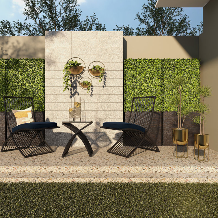 Nickson 2-Piece Gold Iron Indoor/Outdoor Planter Set