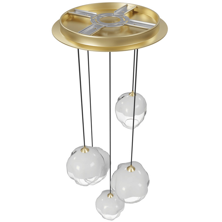 Sonoma Melted Glass LED Pendant Light in Brushed Brass