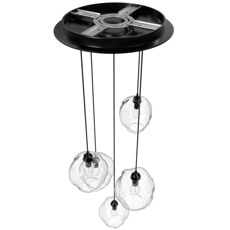 Sonoma Melted Glass 5-Light LED Pendant in Dark Bronze