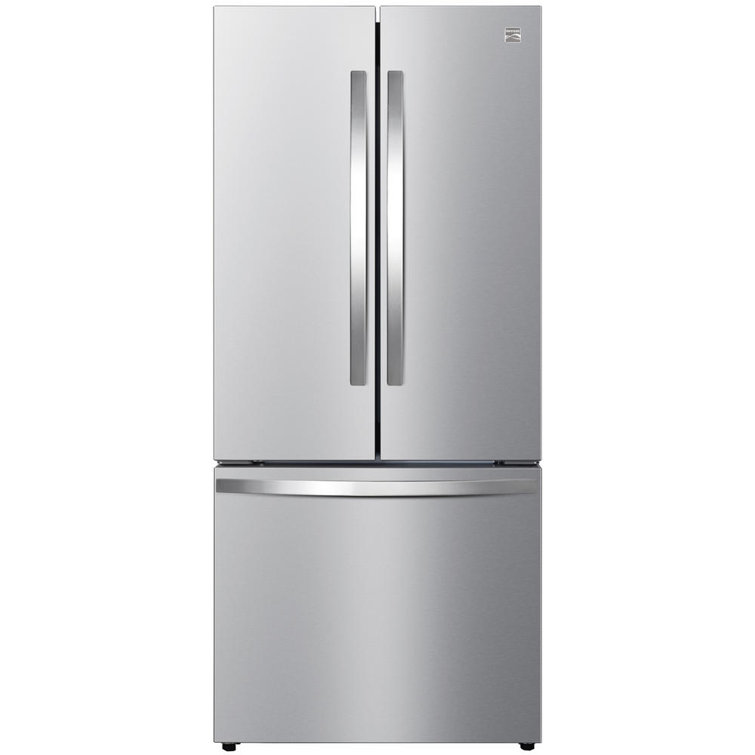 Stainless Steel Compact French Door Refrigerator with Ice Maker