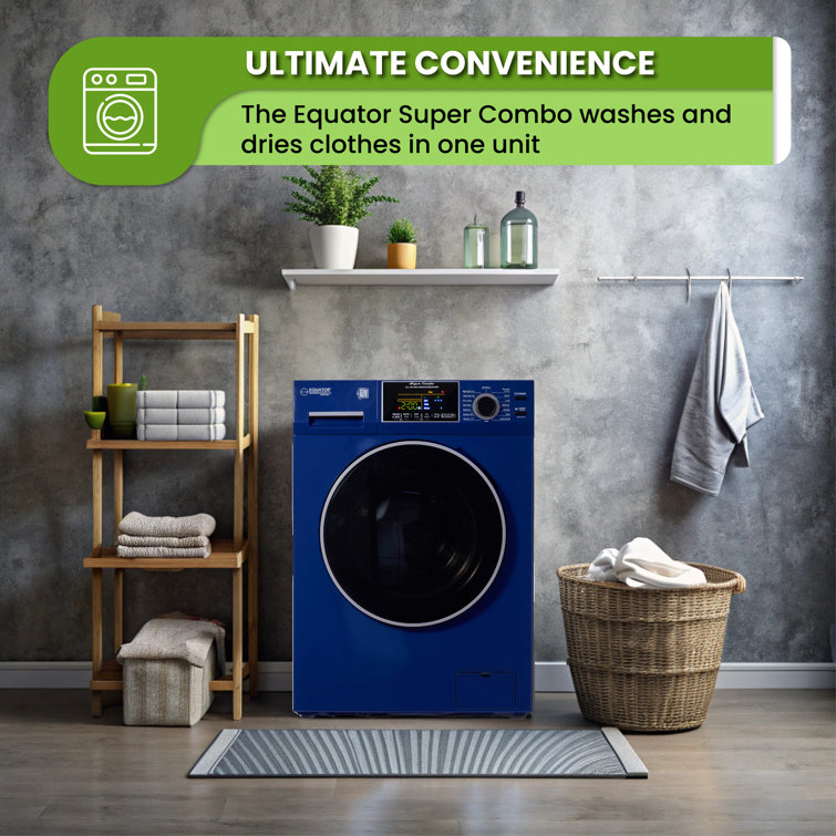 Blue 1.9 cu. ft. Electric Smart Washer-Dryer Combo