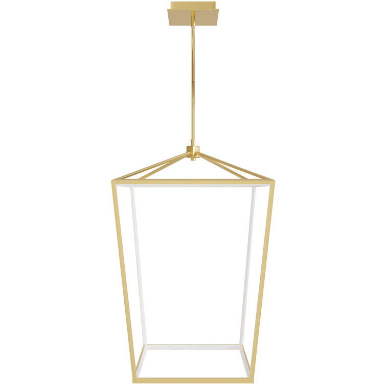 Park Avenue 17'' Gold LED Cage Lantern Chandelier