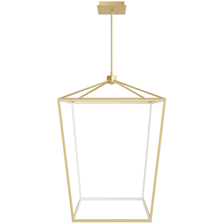 Gold 42-Inch LED Cage Lantern Pendant Light