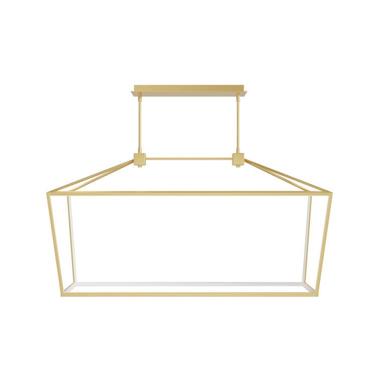 Park Avenue Modern Gold Cage LED Chandelier 54"