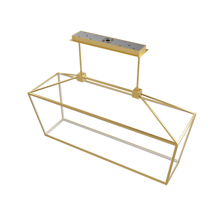 Park Avenue Modern Gold Cage LED Chandelier 54"