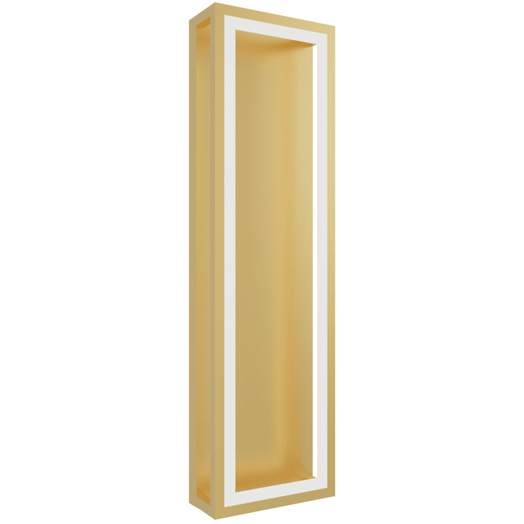 Park Avenue 17" Gold LED Modern Lantern Wall Sconce